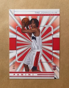 2025 Panini ASCC Asia Convention #3 Tre Johnson III Base Rookie Cina RC #84/99 - Foto 1 di 2