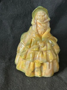 Vintage Yellow Boyd Art Glass Figurine Louise Doll Zach Boyd Slag Glass 80's - Picture 1 of 2