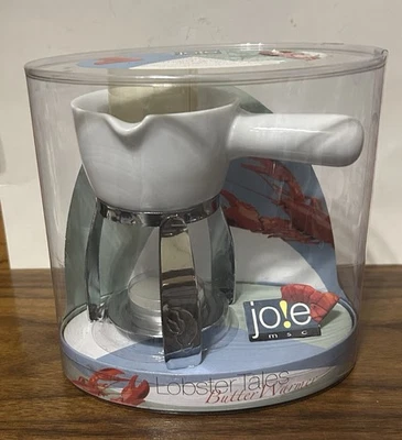 Jo!e LOBSTER TALES BUTTER WARMER White & Silver Tea Light Warmer - Image 1 of 4