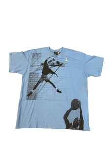 Vintage Jordan Dunking Baby Blue Graphic Herren XXL T-Shirt Neu mit Etikett * Beschreibung lesen - Bild 1 von 8