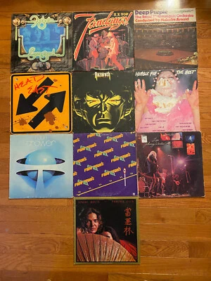 Lot of 10 70's LPs Deep Purple Foghat ZZ Top Nazareth Robin Trower Tommy Bolin Foto 1 de 4