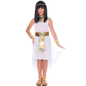 Disfraz Egipcio Niña Blanco Clásico Cleopatra Reina Día del Libro 8/10 años - Imagen 1 de 1