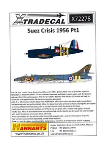 Xtra Decals 1/72 Suez Crisis 1956 Teil 1 - Bild 1 von 6