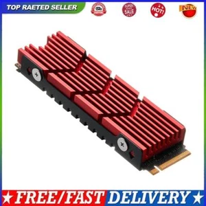 M.2 2280 Heat Sink Aluminum Alloy SSD Cooler for PS5 Game Console (Red) - Photo 1/8