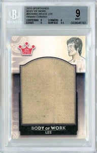 2013 SPORTKINGS BODY OF WORK #BOW465 - 1/1 BRUCE LEE ON-CARD ART + RELIC - BGS 9 - Picture 1 of 2