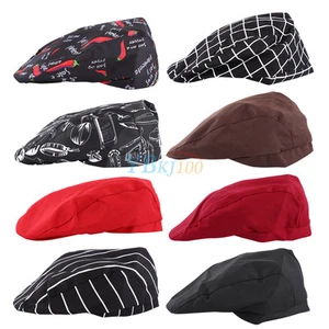 Comfortable Men Women Chef Hat Kitchen Cook Catering Baker Duckbill Beret im - Picture 1 of 30