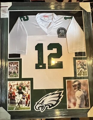 Randall Cunningham Autographed Framed Jersey Philadelphia Eagles - Image 1 of 2
