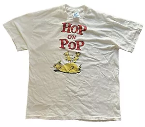 Vintage 90’s Dr Suess Hop On Pop White T-Shirt Large Single Stitch - Picture 1 of 3