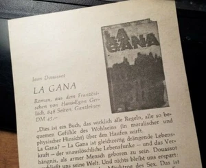 Alte Werbung & Bestellschein für Buch La Gana von Jean Douassot - Picture 1 of 1