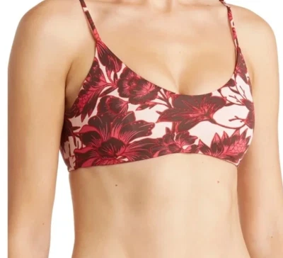 Maaji Rose Lanai Bralette Top sz S red - Image 1 of 4