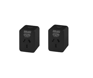 Arlec Grid Connect Single Smart Plug-In Socket With Energy Meter Black Twin pk - Picture 1 of 4