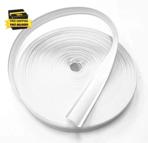 White Vinyl 5/8" Insert Molding Trim Screw Cover RV Camper Travel Trailer (35 Ft - Picture 1 of 5