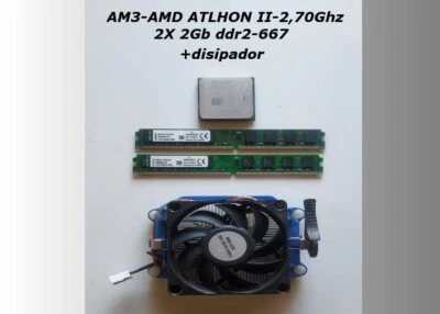 AM3 amd atlhon II-2,70Ghz-4gb ram+disipador - Imagen 1 de 3