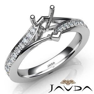 Juego de anillo de borde de cuchillo de montaje semi-diamante corazón pavimentado de diamante corazón 0,35 quilates - Imagen 1 de 29