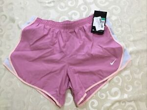 Nike Girls Lined Running Shorts Standard Fit Dri-Fit Tempo, pink, size 18-20 NWT