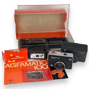 Agfa Agfamatic 100 Sensor 126 Film Cartridge Camera In Box With Accessories - Picture 1 of 8