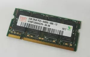 Hynix 2 GB DDR2 800 MHz PC2-6400S memoria notebook RAM HYMP125S64CP8-S6 - Foto 1 di 2