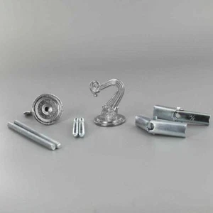 Chromed Hanging Swag Ceiling Lamp Chain Pair Light Weight Hook Kit #My3 - Picture 1 of 1