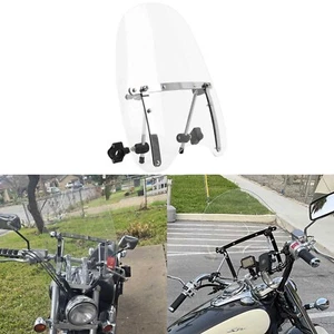 18"x16" Motorcycle Windshield Windscreen For Honda Shadow Spirit VT1100C VT750C - Picture 1 of 14