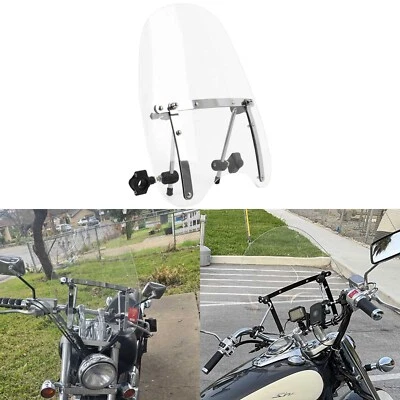 18"x16" Motorcycle Windshield Windscreen For Honda Shadow Spirit VT1100C VT750C - Image 1 of 4