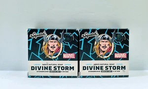 2 Pk - Dr. Squatch Divine Storm Thor Limited Edition Natural Soap Marvel Avenger - Picture 1 of 2