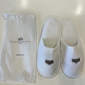 Royal Garden London UK England weiße Frottee Hotel Hausschuhe Medium - Bild 1 von 7