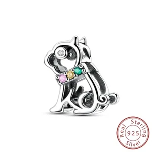 MULA 925 Sterling Silber DIY Charm AAA CZ Retro Hohl Hund für Frauen Armband - Bild 1 von 7