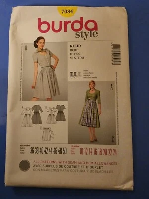 Burda 7084 Misses Dress & Apron Sewing Pattern sz 10-24 - Image 1 of 3