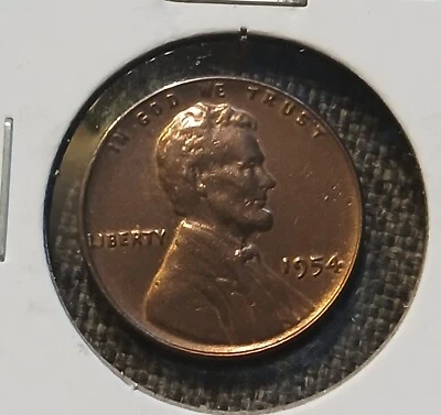 1954 Lincoln Wheat Penny Multiple Errors OBV Lettering/Rim And OBV Die... - Image 1 of 4