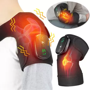 Electric Heated Shoulder Massager Knee Massage Brace Vibration Joint Pain Relief - Picture 1 of 12