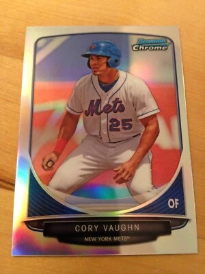 2013 Bowman Chrome Mini Refractor Cory Vaughn Mets #74 076/125 Low S&H - Image 1 of 2