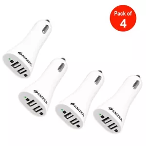 4x Adattatore Caricabatterie Auto Porta USB 2.1A/1A per Cellulare iPhone Samsung Android - Foto 1 di 6