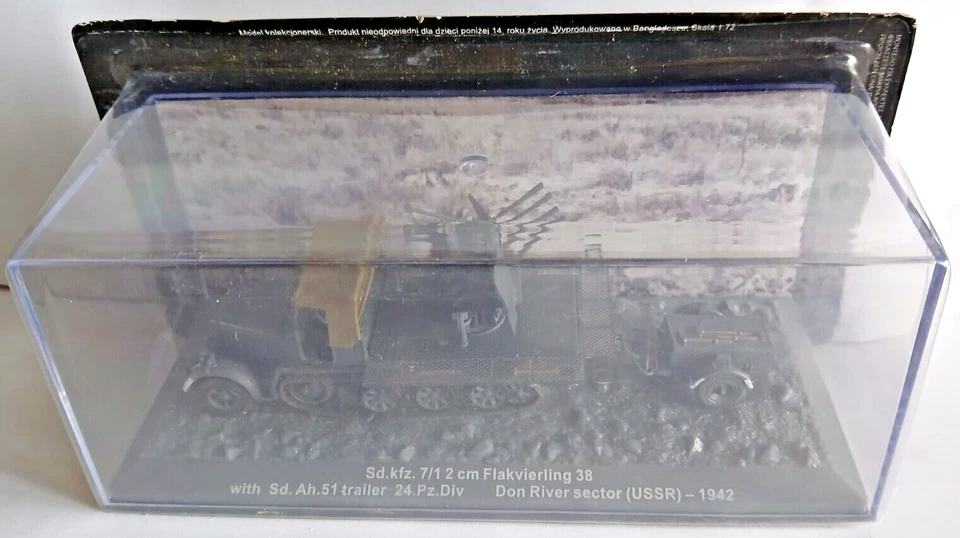 Die Cast Tank Sd.Kfz. 1/1 2cm Flakvierling 38 Don River Sector USSR- 1/72 [Sc.z2 - Immagine 1 di 1