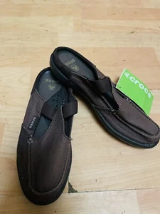 NEW CROCS Walu Mule Size 7 Women Espresso Brown Slip On Comfort Shoes - Picture 1 of 4