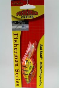 CABELAS JOINTED RAD SHAD - HOTTEST WALLEYE LURE - "HOT TIGER / ROAD CREW" - Picture 1 of 3