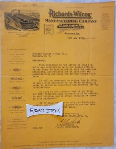 1924 adv. carta Aurora, Illinois Richards-Wilcox Manf. Co. R.W. Bouslough - Imagen 1 de 2