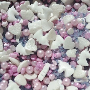 MAGICAL TOUCH SPRINKLES, Einhorn Geburtstagstorte natürlich farbig essbar Süßigkeiten - Bild 1 von 1