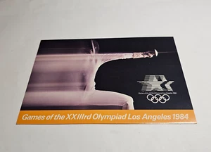 1984 SUMMER OLYMPICS FENCING POSTCARD GAMES XXIIIrd OLYMPIAD 23rd LOS ANGELES LA - Picture 1 of 3