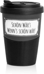 Pechkeks Kaffee Thermobecher to go Porzellan mit Deckel - Bild 1 von 2