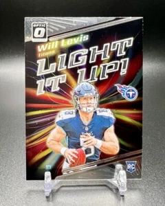 2023-24 Donruss Optic Football WILL LEVIS RC ROOKIE Light It Up LU-WL Titans - Bild 1 von 2
