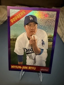 Topps Heritage 2015 cromo refractor púrpura #270 Hyun-Jin Ryu Dodgers - Imagen 1 de 6