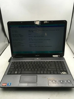 ACER ASPIRE 5517 - BOOTS TO BIOS - AMD ATHLON 64 X2 - 2GB RAM - 15" - READ - BB! - Image 1 of 4