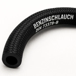 Rubber Cotton Overbraid Fuel Water Hose 5mm 6mm 8mm 10mm DIN 73379B - Made in EU - Picture 1 of 19