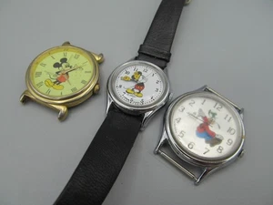 2 Mickey Mouse and One Goofy Lorus Disney Wristwatches - Picture 1 of 4