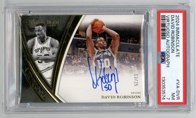 2024 Panini Immaculate Collection Virtuoso David Robinson On Card Auto /25 PSA 7 - Image 1 of 2