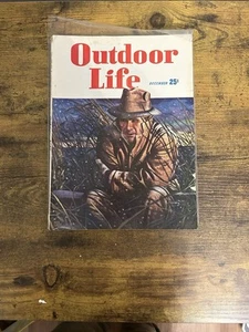 Outdoor Life Magazine December 1947 Vintage Hunting Fishing Cabin Core - Picture 1 of 9