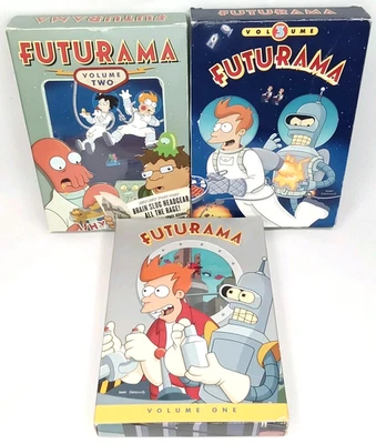 Vintage Cartoon DVD 11 Disc Set Futurama Volume One Two & Three 2003 - Image 1 of 4