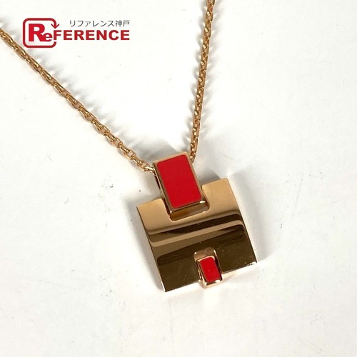 HERMÈS Hermes Accessori Irene Catena Logo H Collana Metallo Donna Rosa