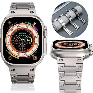 Titanium Strap Band for Apple Watch 10 9 8 7 6 SE 44/45/46/49mm Ultra 2 Bracelet - Picture 1 of 18