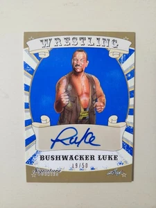 Bushwacker Luke RARE Signed Serial /50 Leaf Wrestling WWF WWE Signature Series - Bild 1 von 2